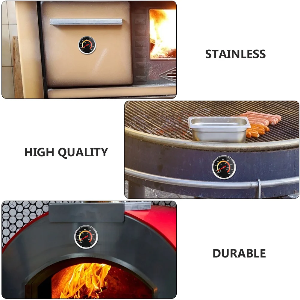 

2Pcs Oven Thermometer Stainless Steel Bimetallic Instant Read Accurate Food Thermometer Kitchen Bbq Roasting Baking