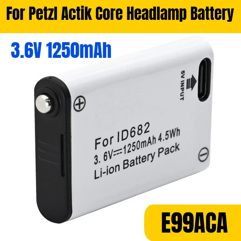 

3.6V 1250mAh for Petzl Actik Core Headlamp Battery E99ACA