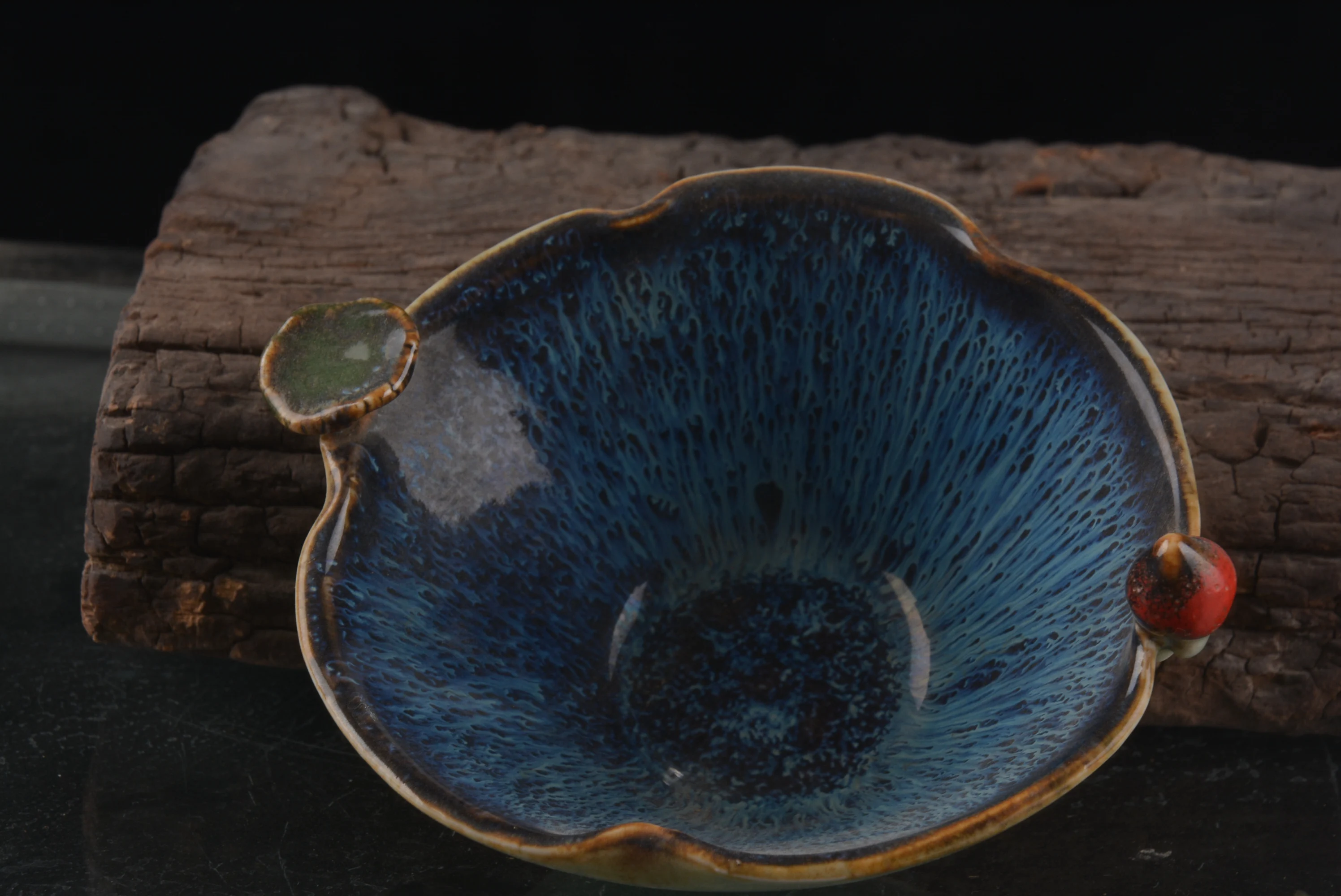 

Antique QingDynaty Hand-made Porcelain bowl,Jian Kiln,Flower mouth wrist,#1,hand-painted crafts,best Home Decorations&Collection