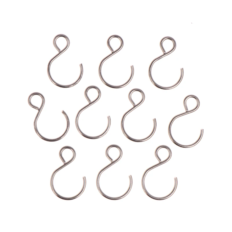 50pcs S Hook Crystal Hook Ring Connector Silver Bead & Chandelier Crystal Connectors Accessories Hanging Pandent Ring
