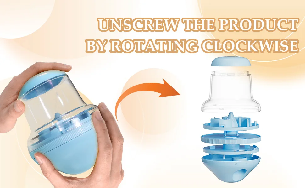 

Interactive Pet Slow Feeder Ball Smart Food Dispenser Toy for Dogs Cats to Reduce Fast Eating