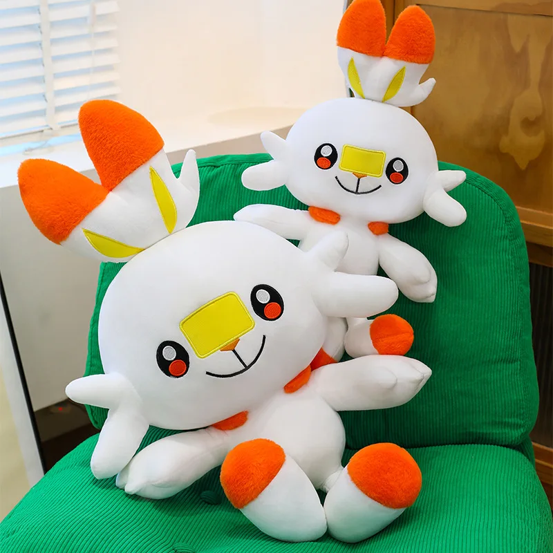 50/90cm Scorbunny Pokemon Duże Pluszowe Zabawki Anime Lalka Śliczny Gigantyczny Królik Pokémon Kreskówkowy Wypchany Pluszak Poduszka Prezent dla Dziecka na Boże Narodzenie