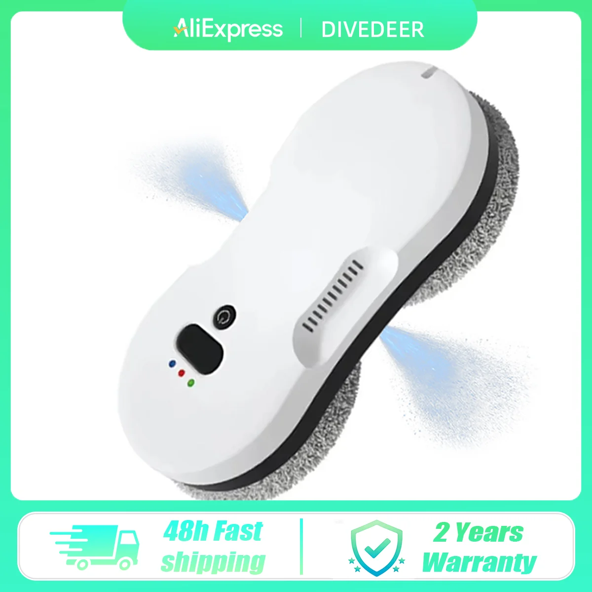 DIVEDEER Intelligent window cleaner machine man double spray water high-level glass wiping god automatic window cleaning machine