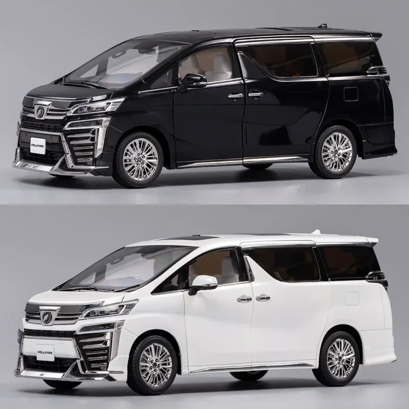 1:24 TOYOTA Vellfire MPV Alloy Car Model Diecasts Metal Toy Vehicles Car Model Simulation Sound And Light Collection Kids Gifts