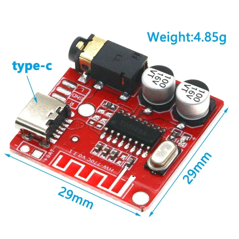 Bluetooth Audio Receiver Board Bluetooth 5.0 MP3 Lossless Decoder Board Wireless Stereo Music Module 3.7-5V XY-BT-Mini