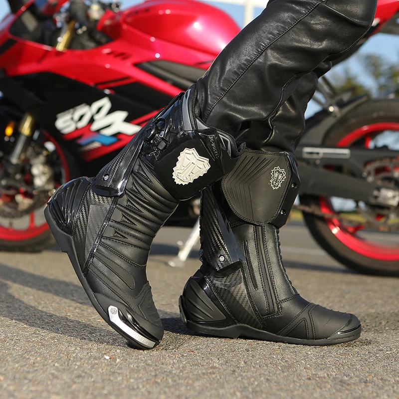 JG Motorcycle Boots Racing Off-road Shoes Creative Non-slip High-top Motorcycle Professional Waterproof Mountain Bike Boots