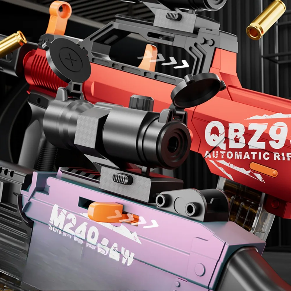 QBZ95 Elektrische manuelle Modi Shell-Wurf Sicherheit Soft Bullet Spielzeugpistole Outdoor-Schießspiele Maschinenpistole Modell Geburtstagsgeschenk