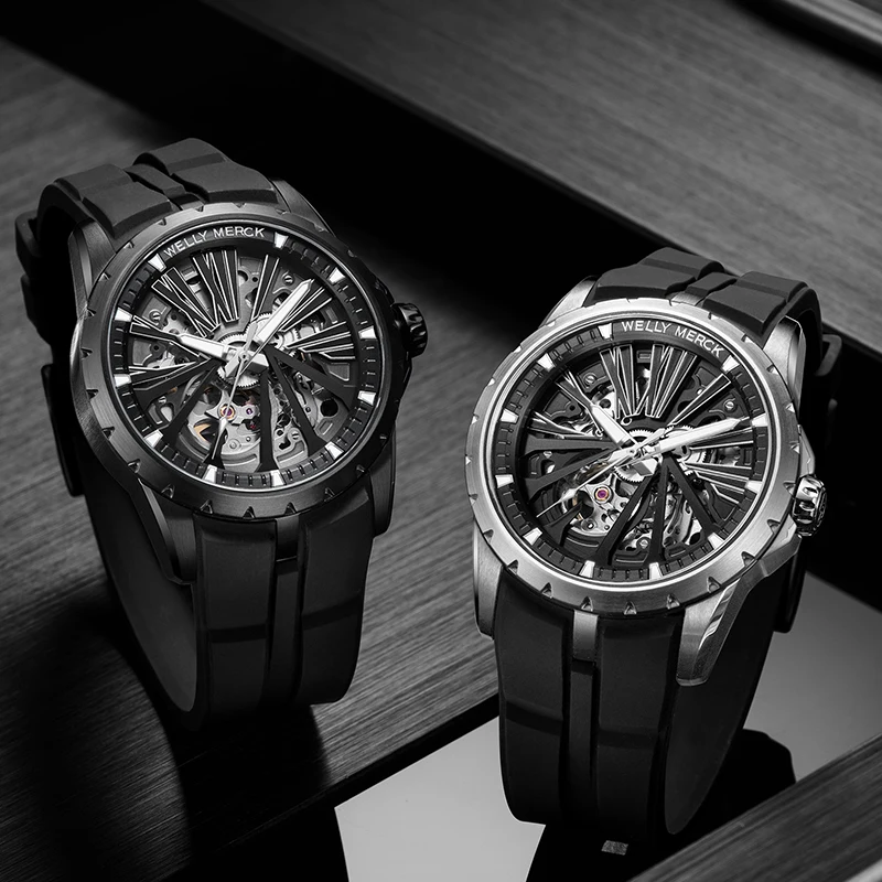 WM Watch Mechanical Watches Water Resistant Classic Casual Business Man Watch Welly Merck Watch WM080M