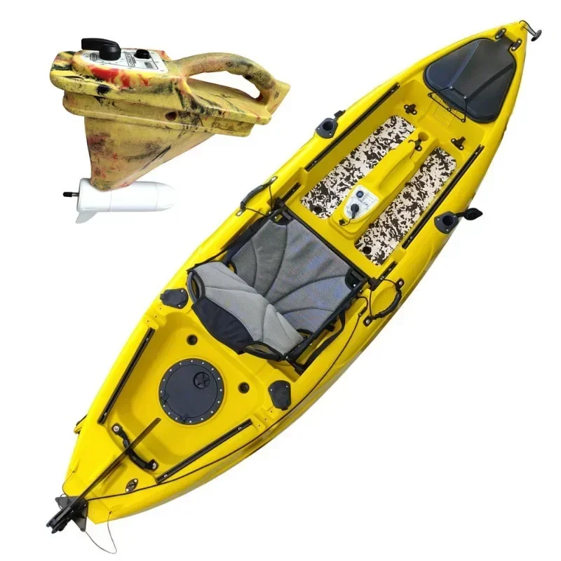 

Factory Direct Plastic Kayak With Metal Pedal Electric Motor Single Fishing BoatHot Salescheap And Fine