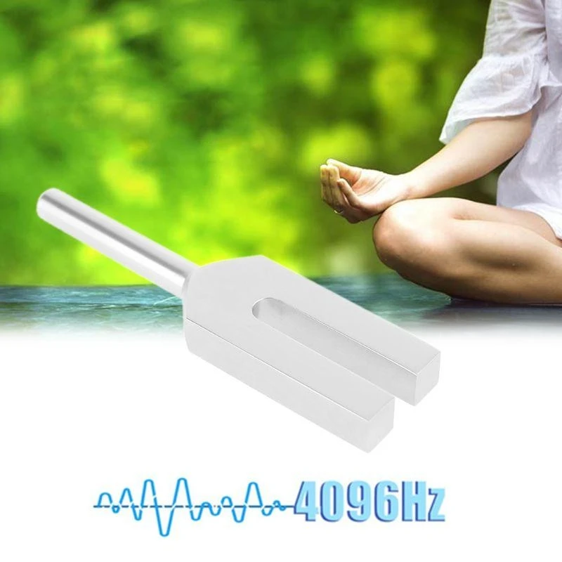 Aluminum Alloy Medical-Grade Tuning Fork Crystal 4096Hz with Wooden Mallet for Healing Open Your Heart Prompt Peace top sale