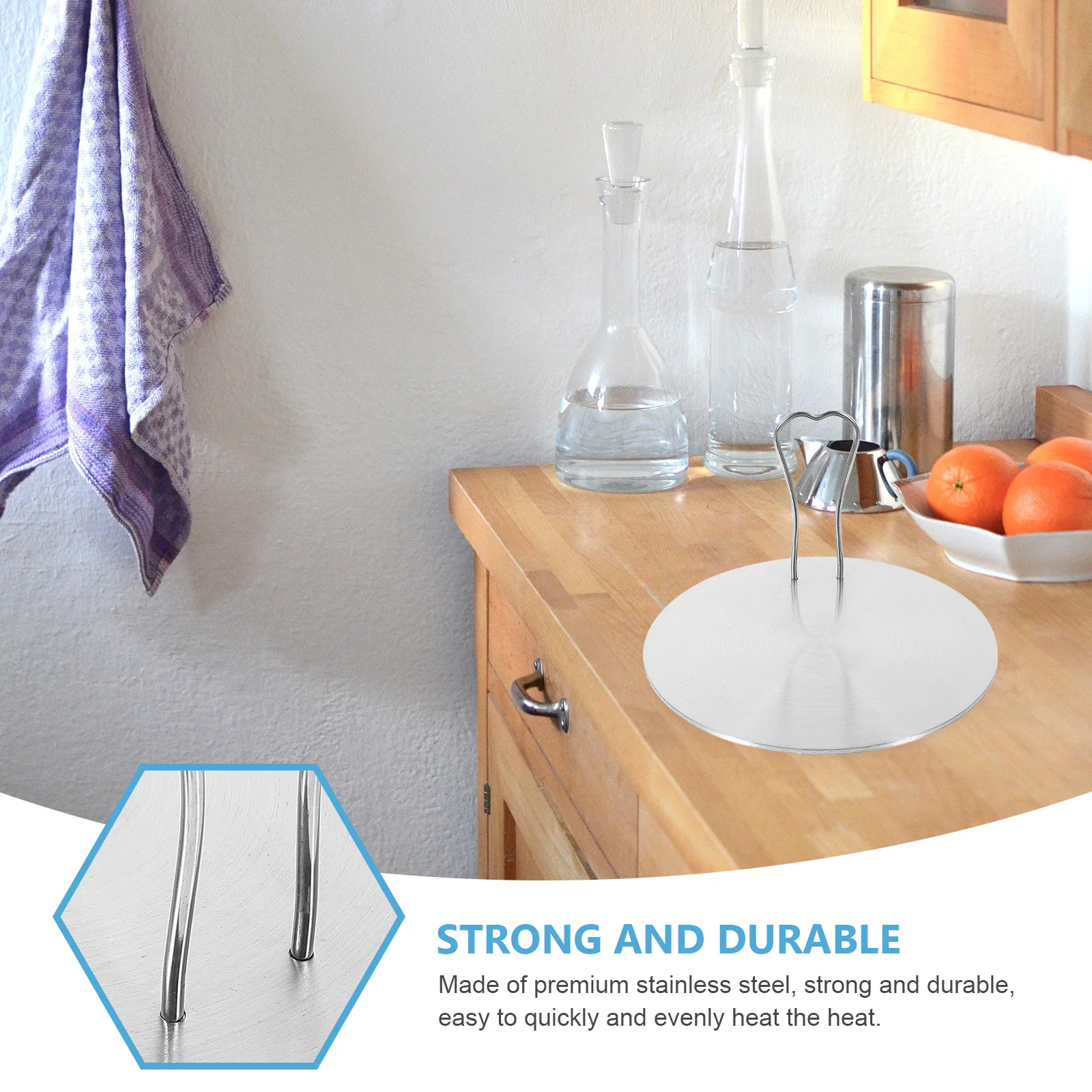 

Stainless Steel Induction Plate Adapter Premium Heat Diffuser for Induction Cooktop Gas Electric Stove Kitchen Essential