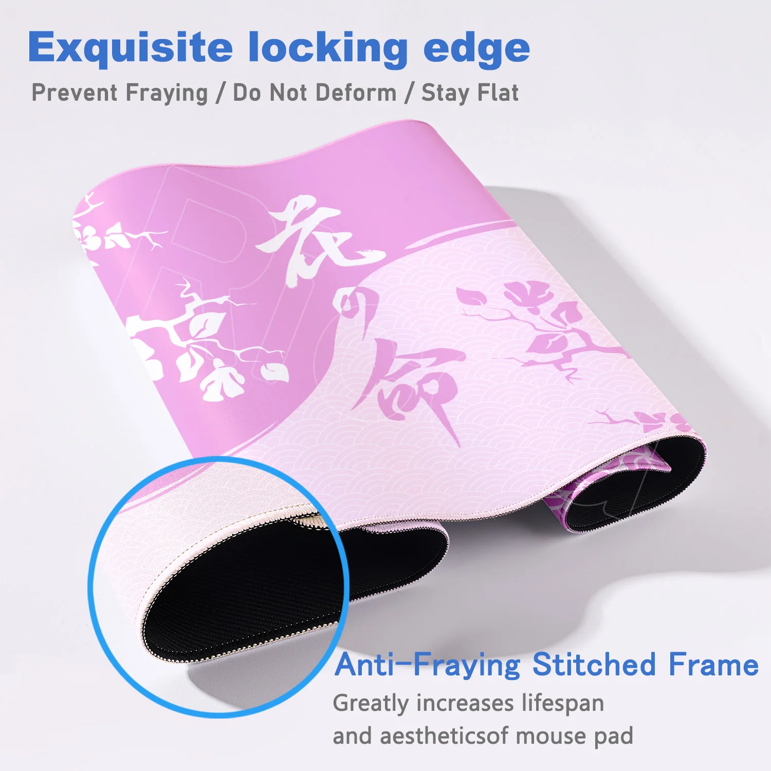 Japanese Style Gaming Mouse Pad Kawaii Pink Sakura Table Pad 120x60cm Large Size Carpet Art Design Keyboard Rug for Laptop Gamer