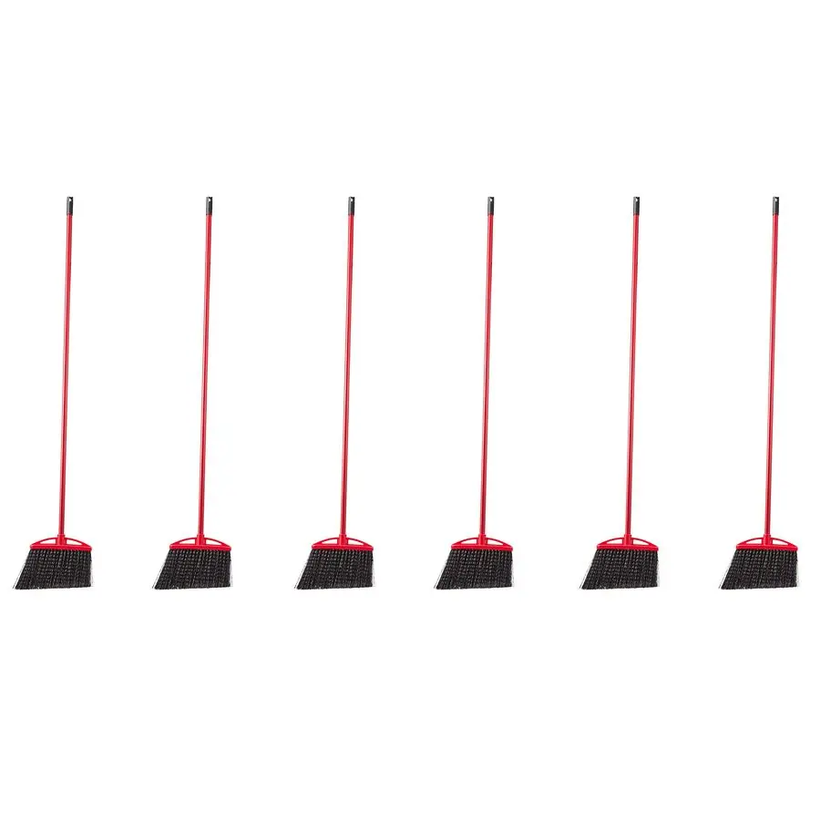 

Angle Broom With Metal Handle, 6Pack, Black amp Red