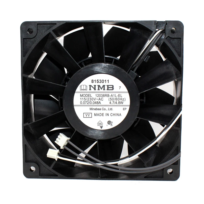 

12038RB-A1L-EL NMB Dual Voltage AC 115V 110V 220V 230V 12cm High Airflow CFM Chassis Electric Cabinet Industrial Cooling fan