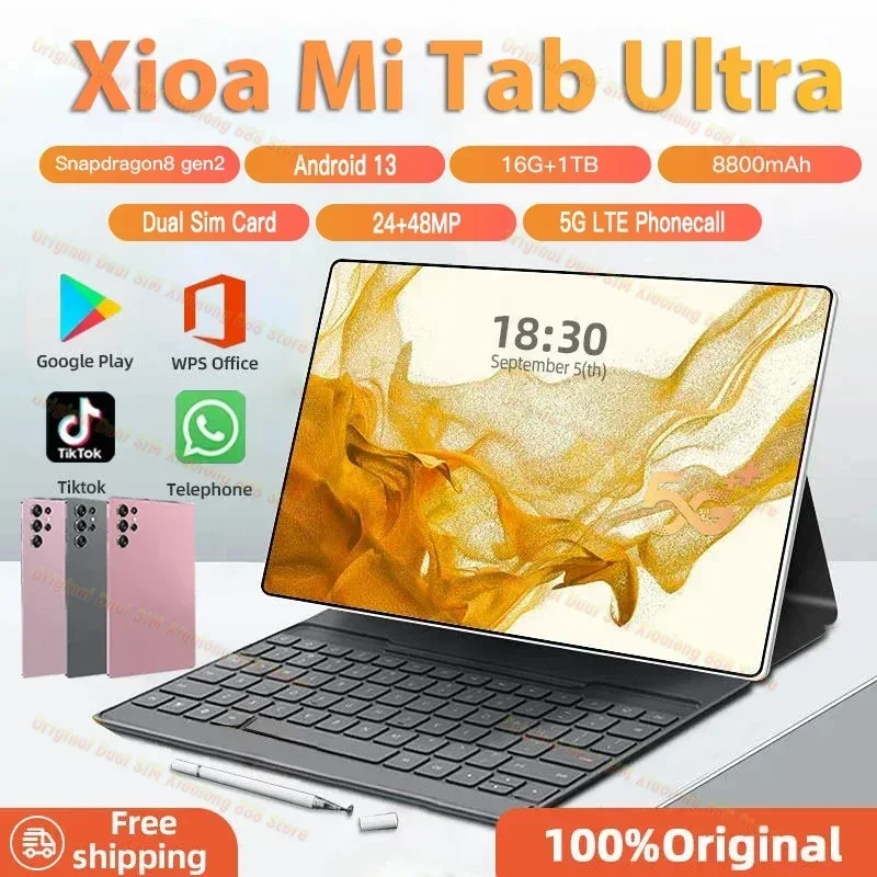 

2024 Original tablet Mi Pad Tab Ultra Snapdragon 8 gen2 original PC 12inch 8800mAh Battery 16GB+1TB tablet pc Android13 unlocked