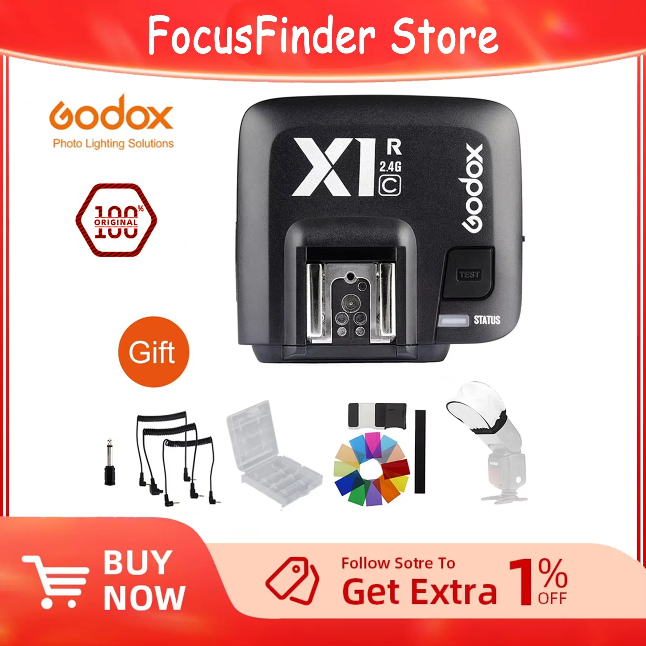 Godox X1R  X1R-C X1R-N X1R-S TTL 2.4G WirelessReceiver Compatible X1T-C/N/S XPRO-C/N/S for Canon Nikon Sony Series Cameras