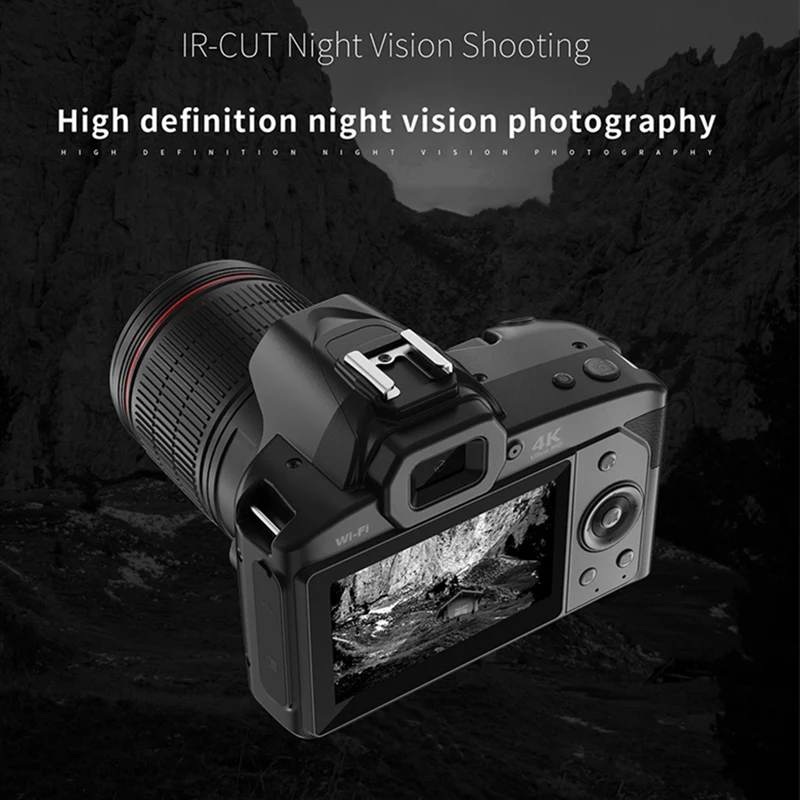 D5 6400Megapixel HD Wifi Digital Video Camera 4K Dual Lens Camcorder With Display 16X Zoom DSLR Camera No Memory Card