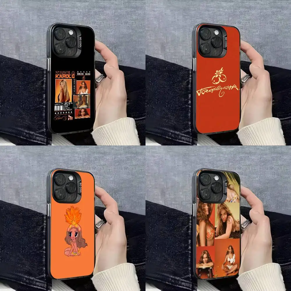 

K-Karol G Tropicoqueta Phone Case For iPhone 17,16,15,14,13,12,11,Pro,Max,Plus,E,SE4,Air,Mini Black IMD Cover