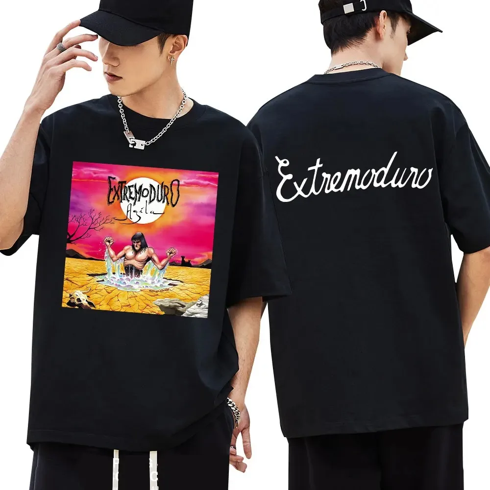 روك باند EXTREMODURO جولة 26 مطبوعة تي شيرت الرجال النساء الملابس الهيب هوب الشرير الشارع تيز عادية القطن قصير الأكمام تي شيرت