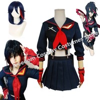 Kill La Kill Matoi Ryuuko Cosplay Costume Wig Japanese Anime JK Uniform Short Shirt Woman Sexy Kawaii Carnival Sailor Suit