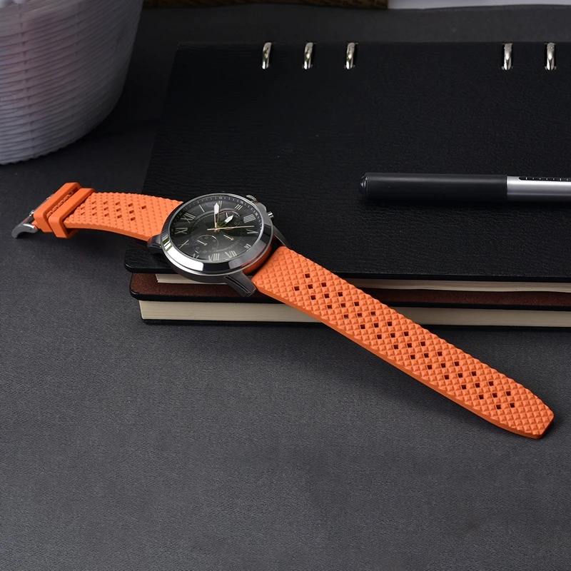 EACHE Fluorubber Watch Straps 20mm 22mm Quick Release Fluorine Silicone Watchband FKM Rubber
