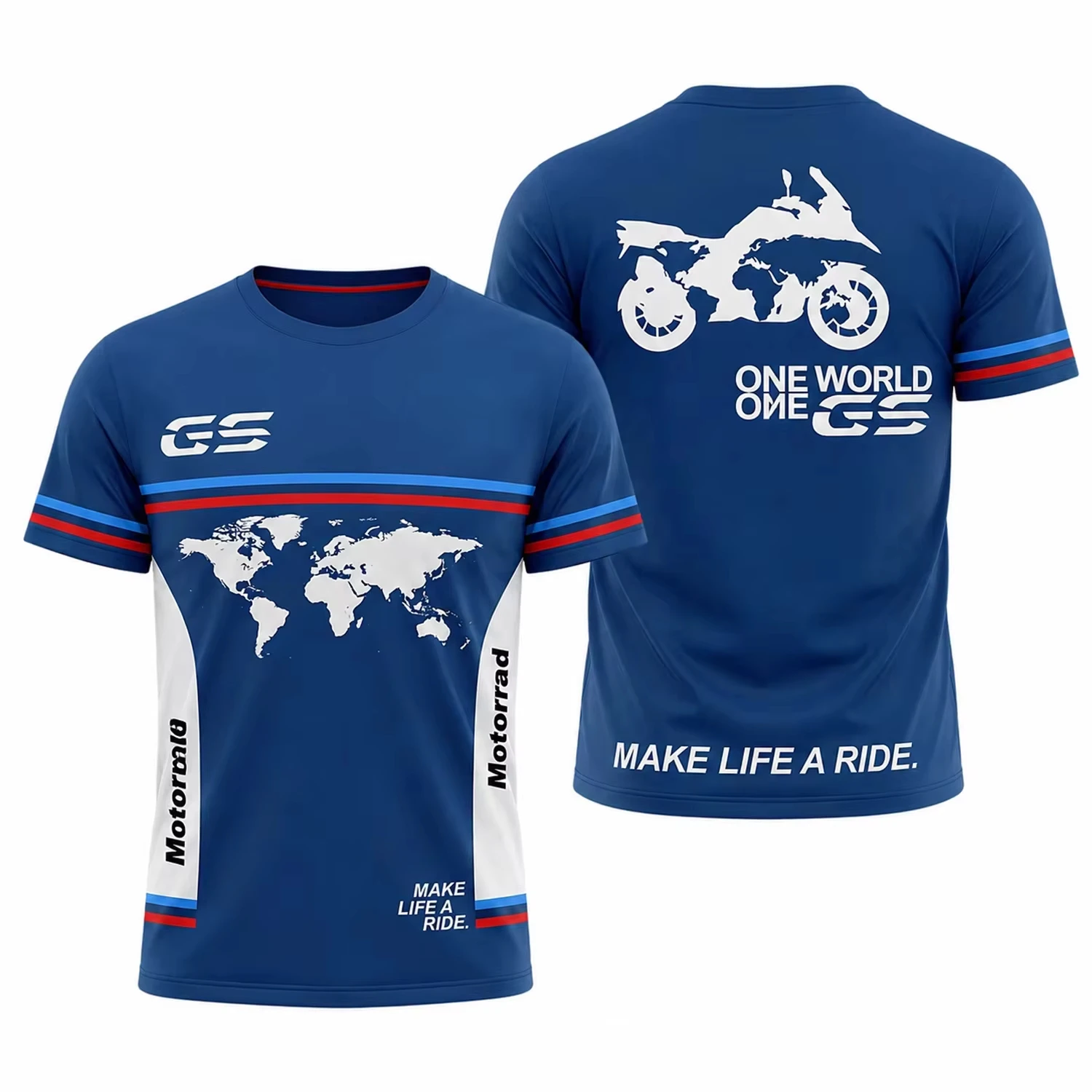 2026 Neue Herren GS Motorrad Sportbekleidung mit dem Text „Die ultimative Maschine“ und Motorrad-Silhouette – Oberteile und T-Shirts für die ganze Familie passend. – Detail 8