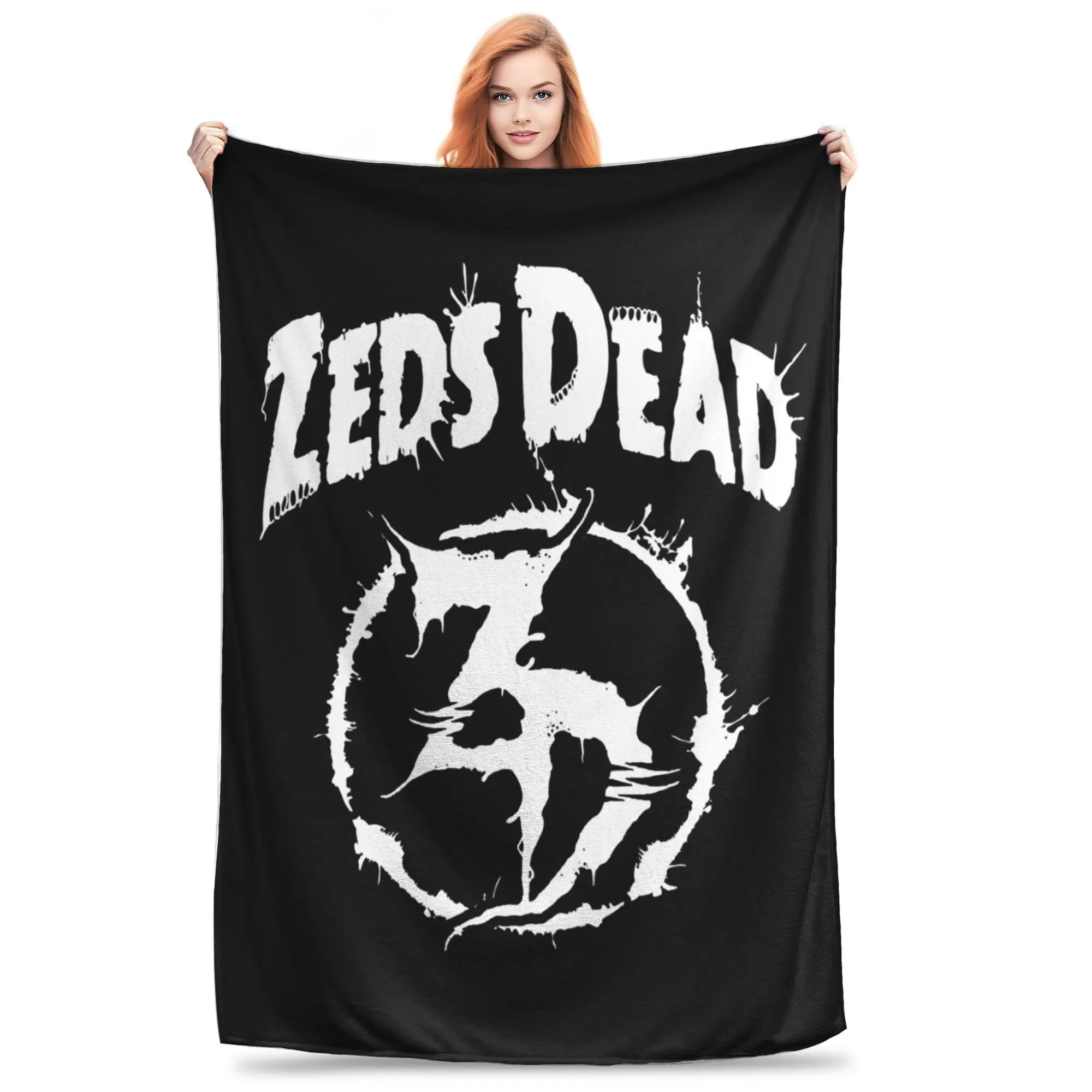 Zeds Dead 1 Blankets Soft Warm Flannel Throw Blanket Plush for Bed Living room Picnic Travel Home Couch
