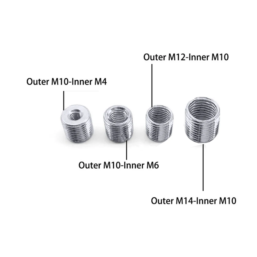 6pieces Outer M10 to Inner M6 M8 M12 M14 M4 Internal And External Thread Nut Thread Conversion Socket Reducing Screw