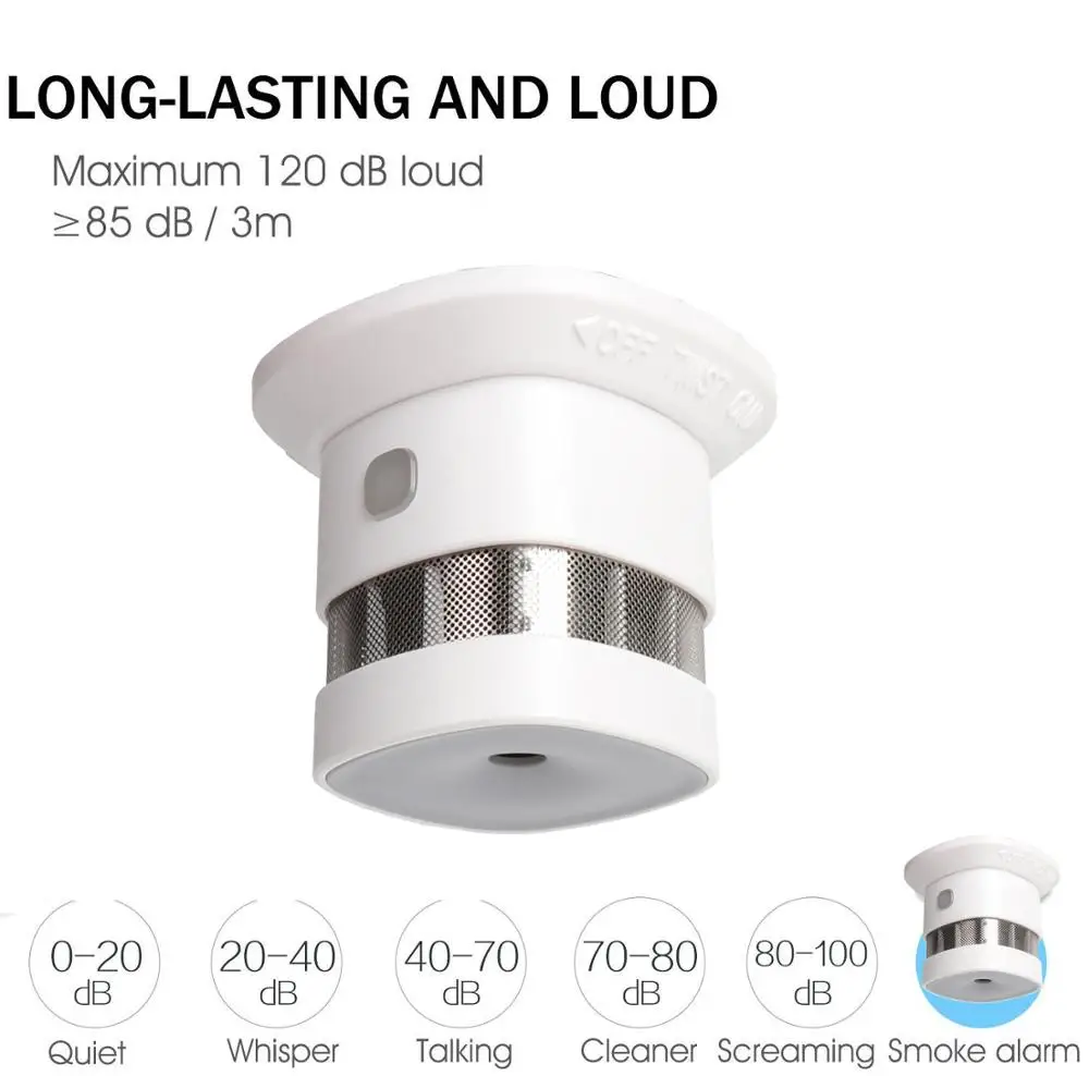 HEIMAN-Detector de humo inteligente para el hogar, sistema de alta sensibilidad de 2,4 GHz, Sensor de prevención de seguridad