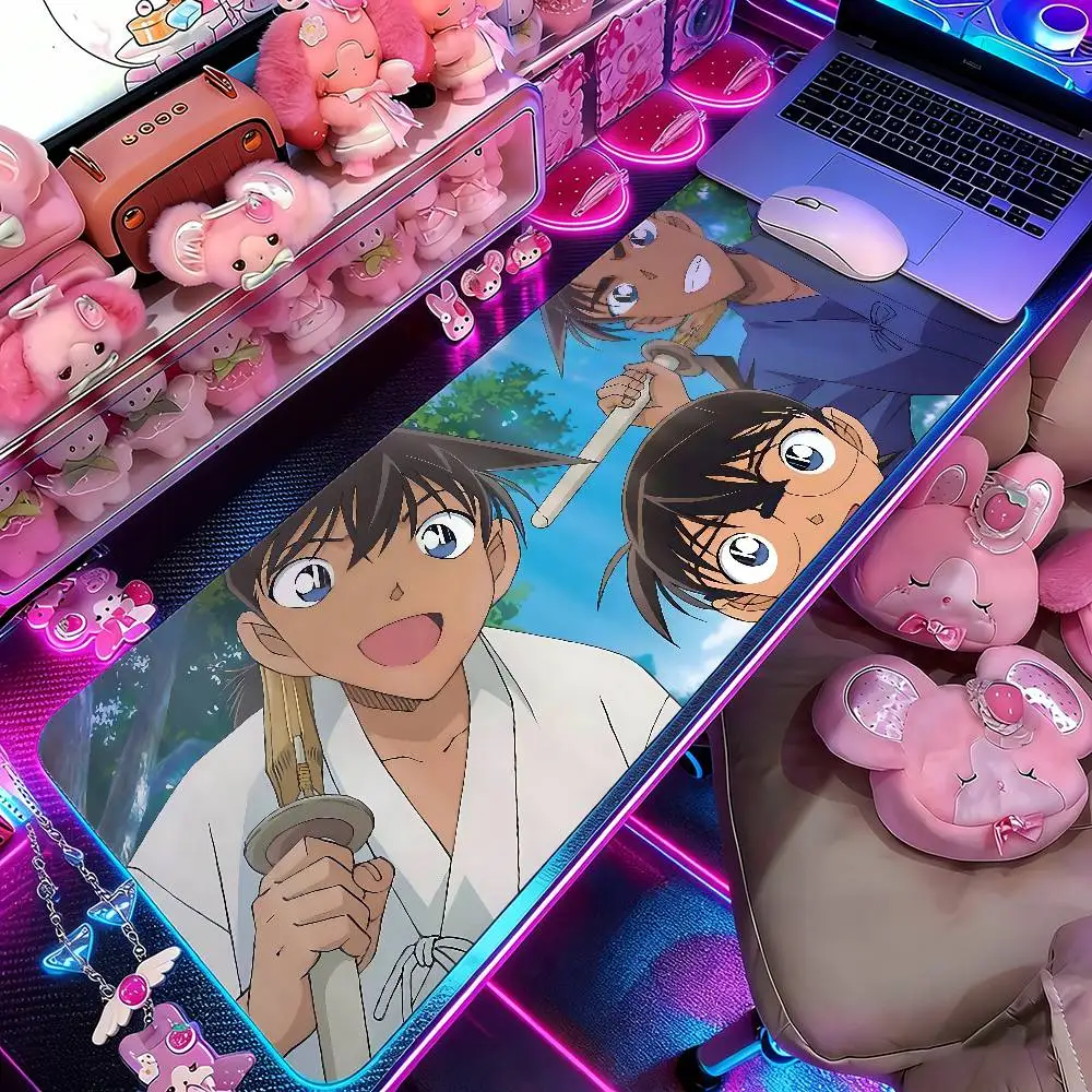 Anime-w-Detectives-w-Conans-Mauspad, Computermatte, Schreibtischunterlage, Laptop-Tastaturmatte, großes Büro-Mauspad im Querformat