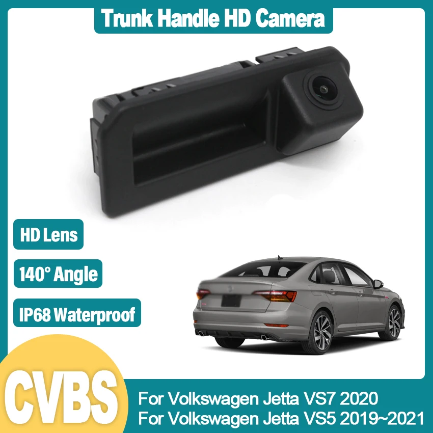 

HD CCD 140° Car Rear View Trunk Handle Waterproof High quality Camera For Volkswagen Jetta VS7 2020 Jetta VS5 2019 2020 2021