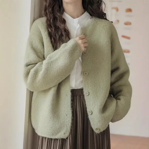

Sweater Women's 2025 Spring and Autumn New Style Fashionable Loose and Skinny Outerwear Thickened Top Knitted Cardigan