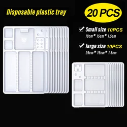 20pcs Dental Disposable Instrument Tray Plastic Surgical Instrument Tray Box Segregated Placed Small And Large