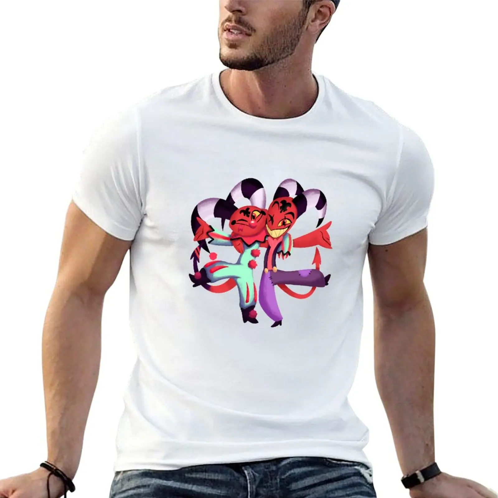 

Helluva boss, Blitzo and Fizzarolli T-Shirt g man t shirts for men t shirt custom print T-Shirt