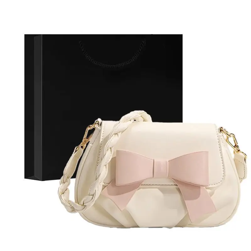 Fashionable Design Butterfly Bow Bag Women's Casual Versatile Sweet and Cute Cloud Shoulder Bag Commuting Bag