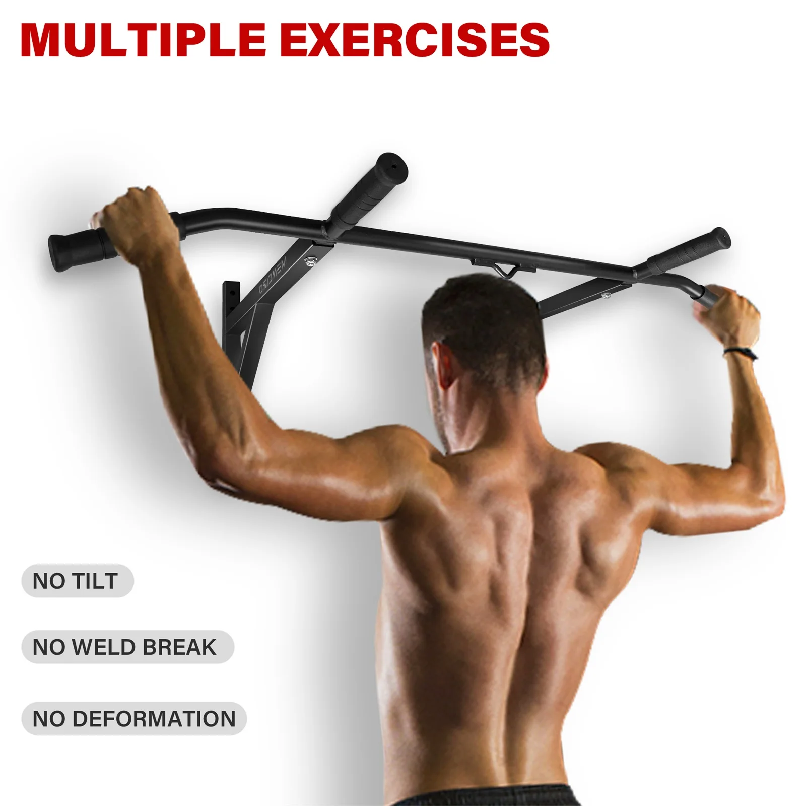 

Horizontal Door Pull-Up Bar Wall-Mounted Metal Fitness Equipment for Home Gym Push-Up and Chin-Up Training Exercise
