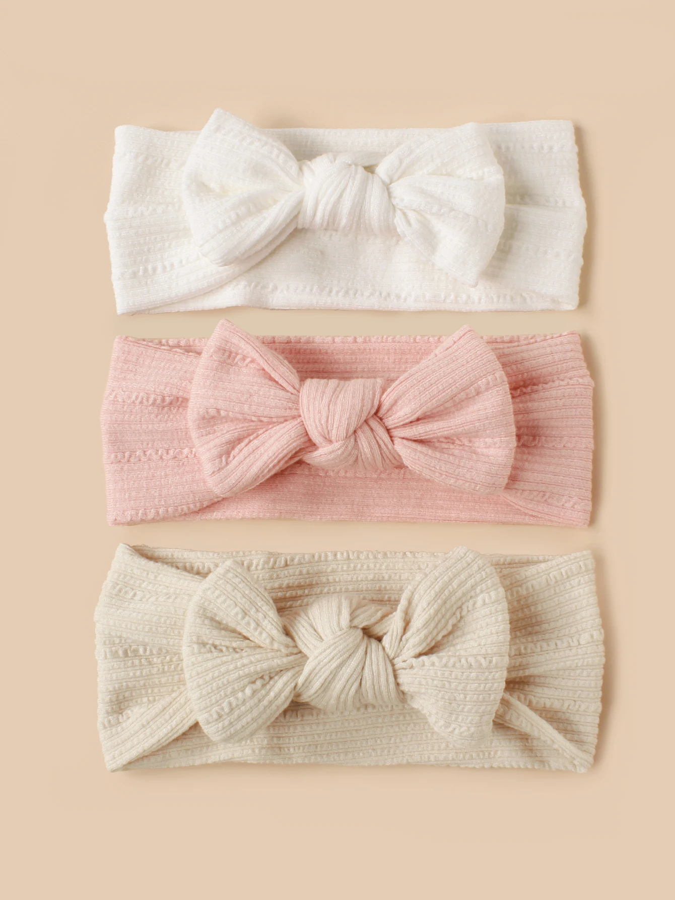3 stücke weiche Jacquard Kinder Bogen Stirnband hohe Elastizität Nylon Baby Stirnband bequem und weich Baby Haar Zubehör