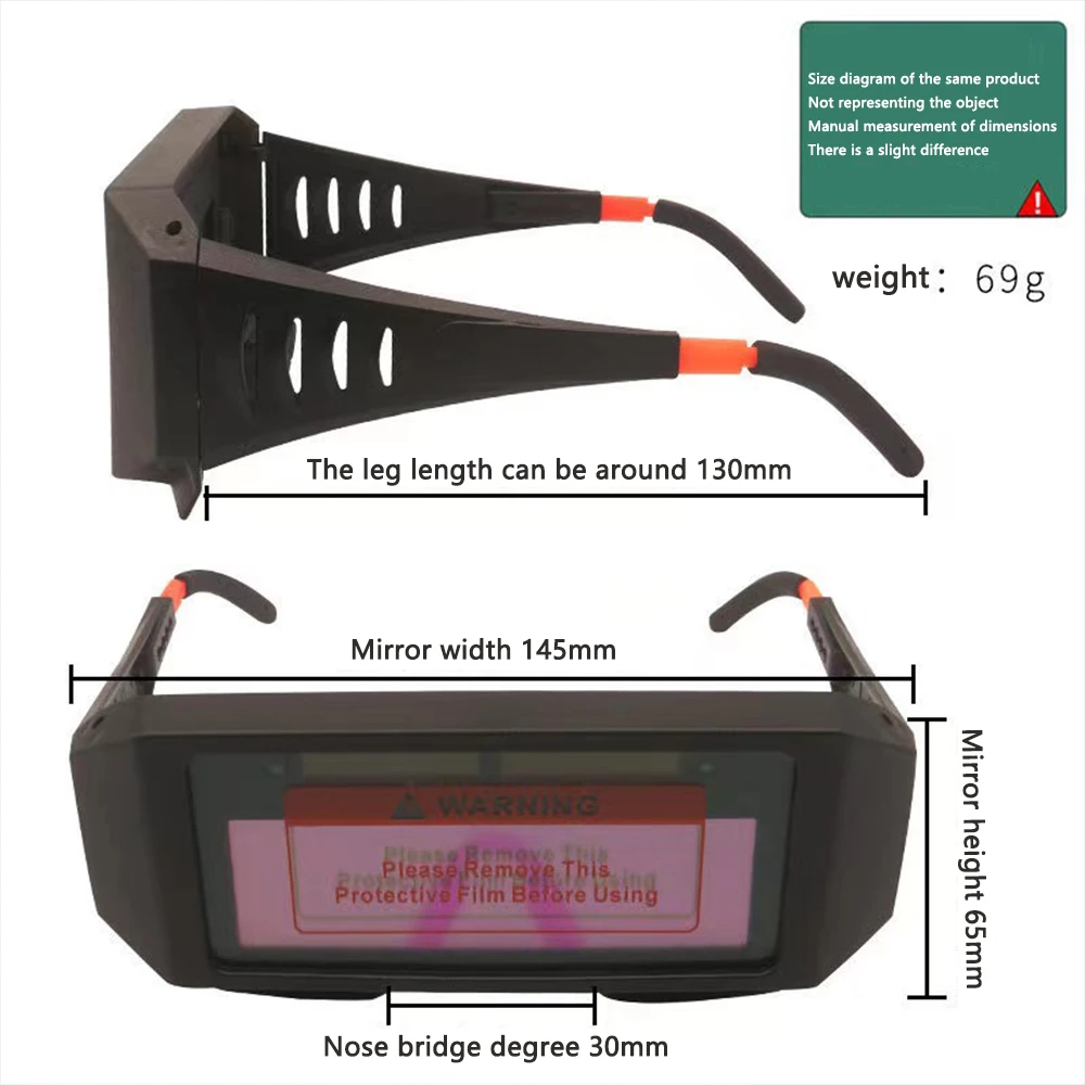 自動調光溶接メガネ溶接アルゴンアーク溶接、溶接工用の強い光と耐衝撃溶接ゴーグル