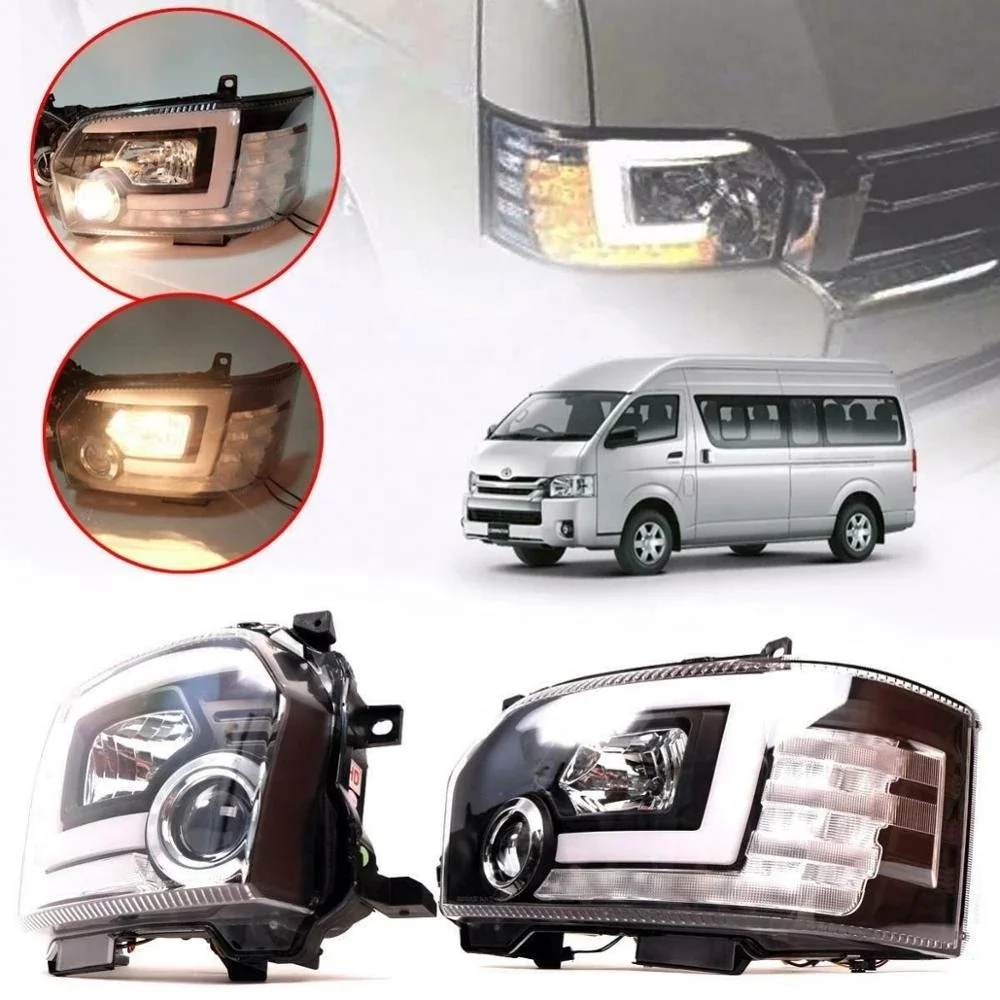 Headlamp Daytime running light Headlight for Toyota Hiace Bus 2014-2018 DRL Front Bumper Fog Lamp Bar Accessories Auto Vehicle