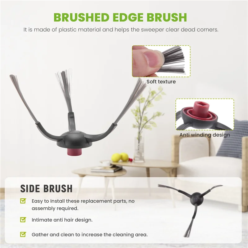 

Комплект сменных аксессуаров BAAY, подходящий для робота-пылесоса Yeedi Vac/Vac Max/Vac Station, основная щетка, фильтр, боковые щетки