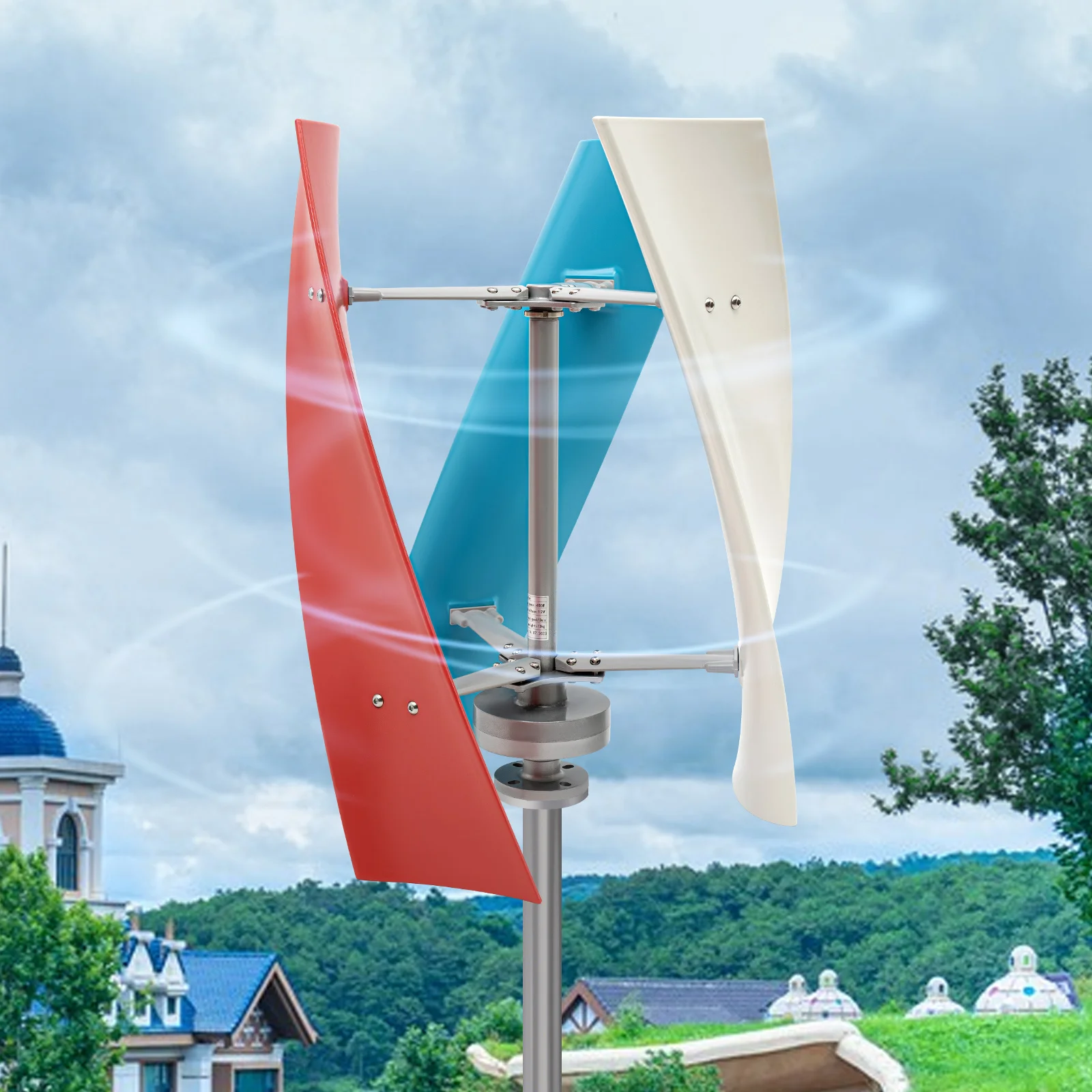 

Helix Vertical Wind Turbine Wind Generator 12V 400W Windmill+Controller Maglev