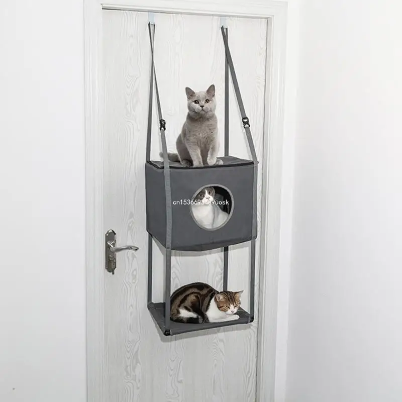 Elevated Cats Play Townhome 3 Tiers Lounging Surfaces for Active Pet