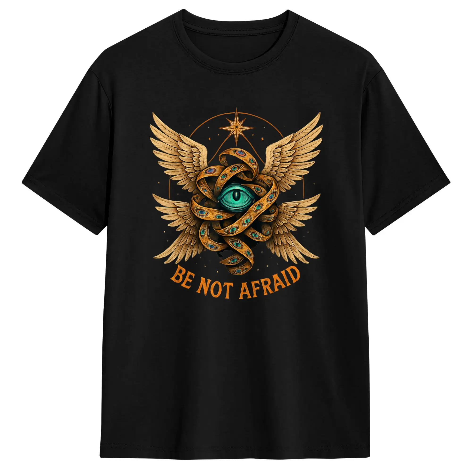 Biblically Accurate Angel Seraphim Be Not Afraid Cotton T-Shirt For Couple Summer  Streetwear T Shirts O Neck Harajuku Tees