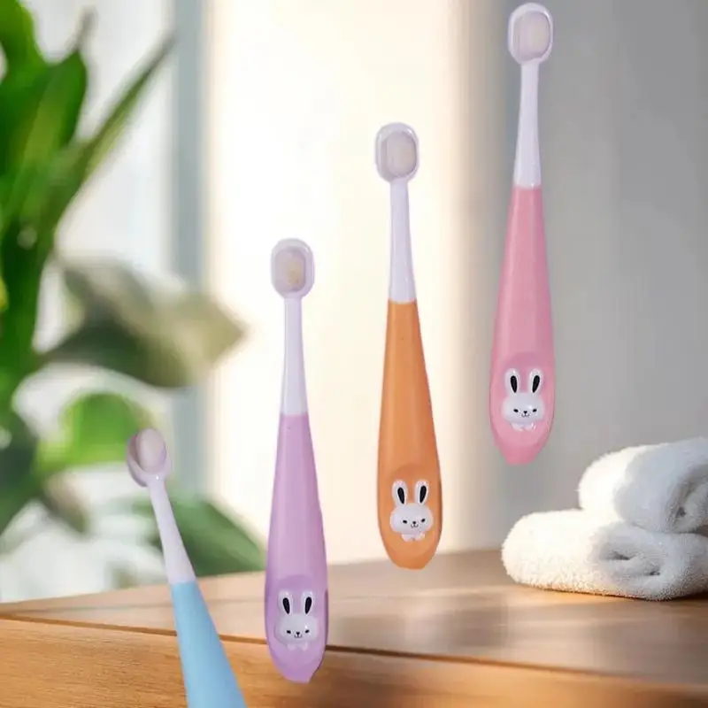 

Ultra-Soft Children's Tooth Brush with Million Nano Bristles, Cute Cartoon Design for 2-12 Years Old