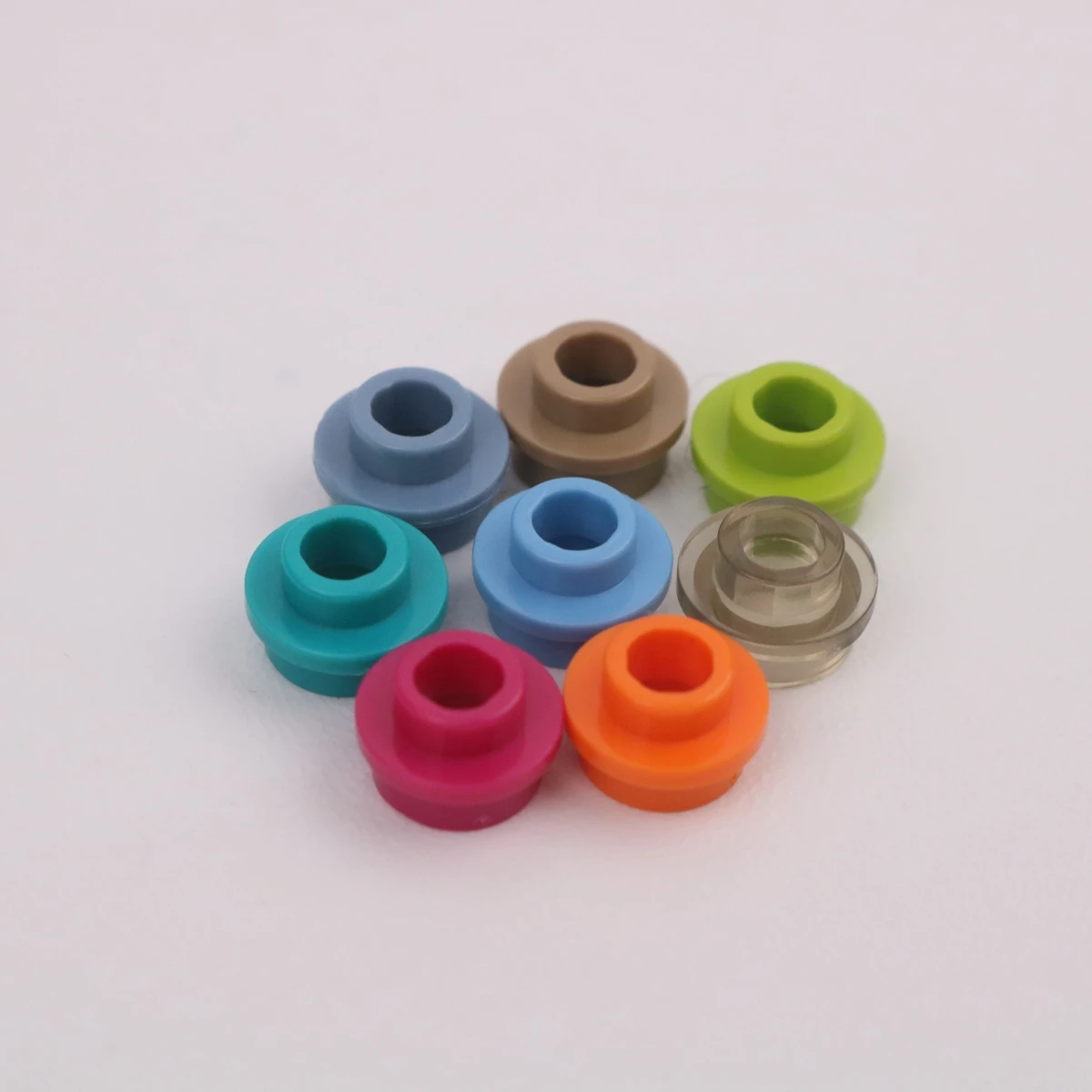 【11000 Pcs】【1kg】 Compatible with small particles 1x1 perforated MOC small round plates 85861 pre-assembled DIY components