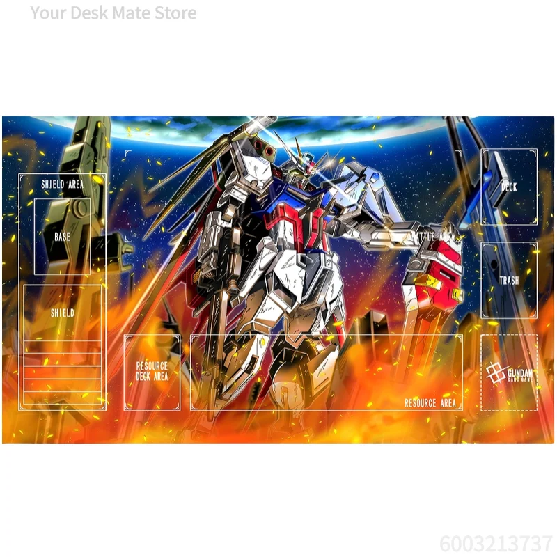 Gundam Infinite Justice vs Strike Freedom TCG Playmat with Zones