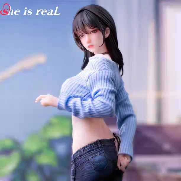 original She Is Real Guitar Sister Statue-level Head Sculpture Temperature Paint 1/6 Figure Gift Figure Collection