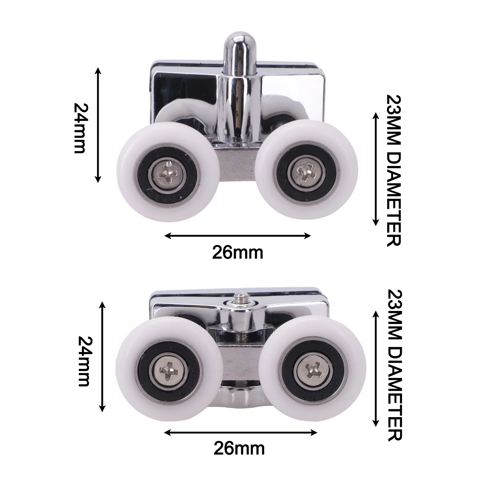 ABS Door Hardware Sliding Door Pulleys Silent Sliding Mechanism Smooth Operation Versatile Compatibility Compact Size Tool Unit