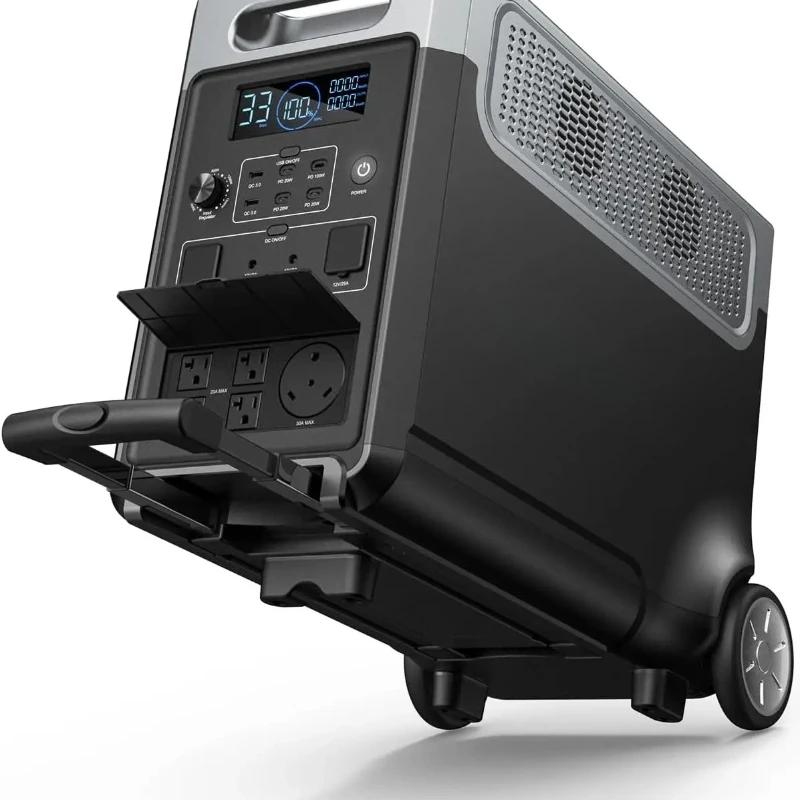 

3840Wh Portable Power Station,120V AC Outlets X 5,2.5H Fast Charge,3600W LiFePO4 Battery Power Station,Sola
