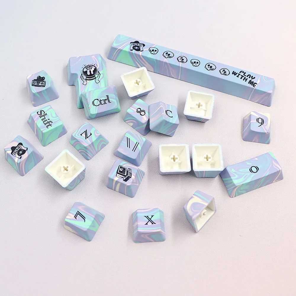 108 Toetsen Mooie Keycaps Pbt Sublimatie Oem Hoogte Mechanische Keyboard Keyboard Caps Voor Cherry Mx Switch 61/64/68/87/104/108 6.25u